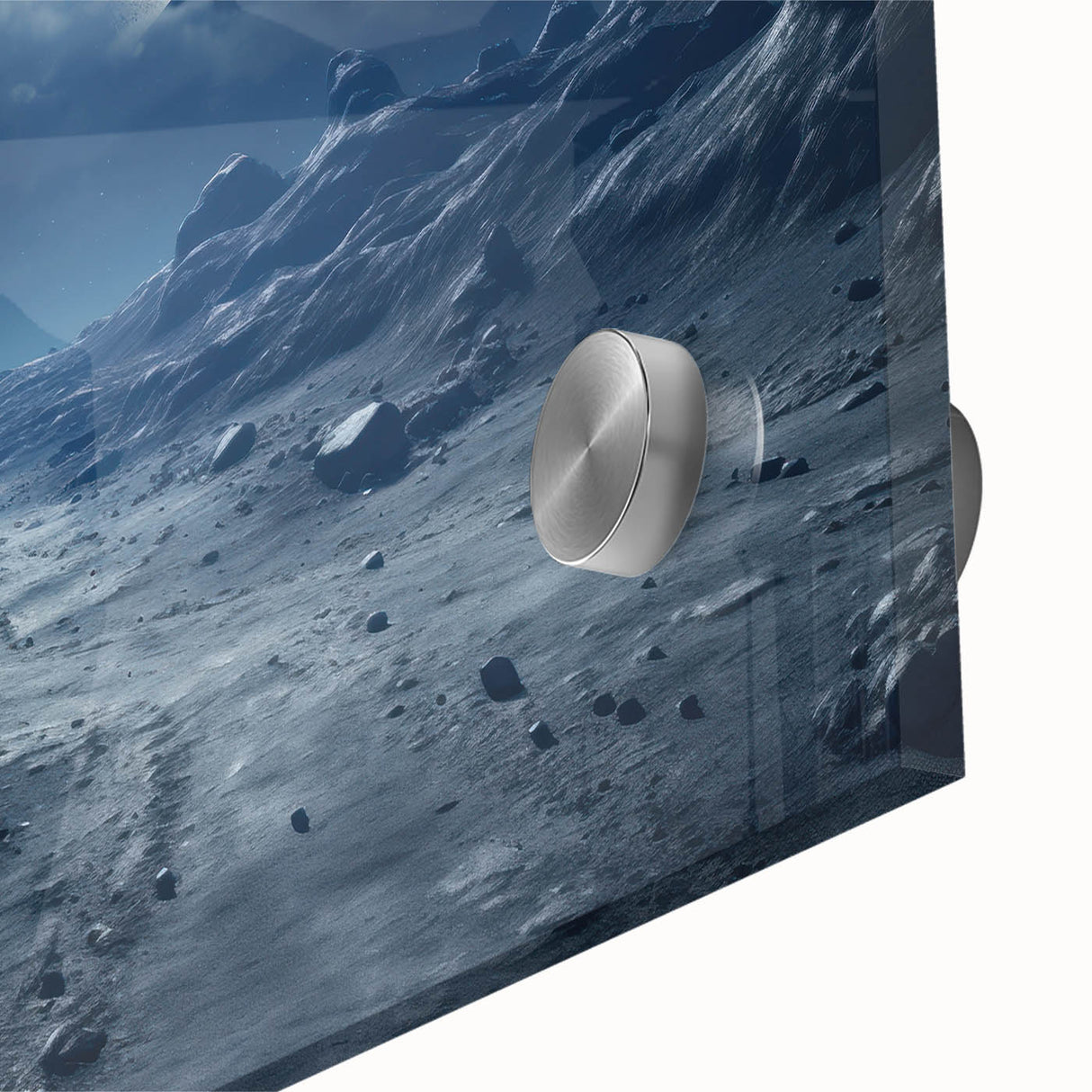 Moonlit Cosmic Landscape – Futuristic Space-Themed Wall Art Decor