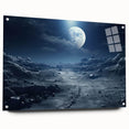 Moonlit Cosmic Landscape – Futuristic Space-Themed Wall Art Decor