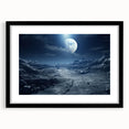 Moonlit Cosmic Landscape – Futuristic Space-Themed Wall Art Decor