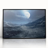 Moonlit Cosmic Landscape – Futuristic Space-Themed Wall Art Decor
