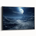 Moonlit Cosmic Landscape – Futuristic Space-Themed Wall Art Decor