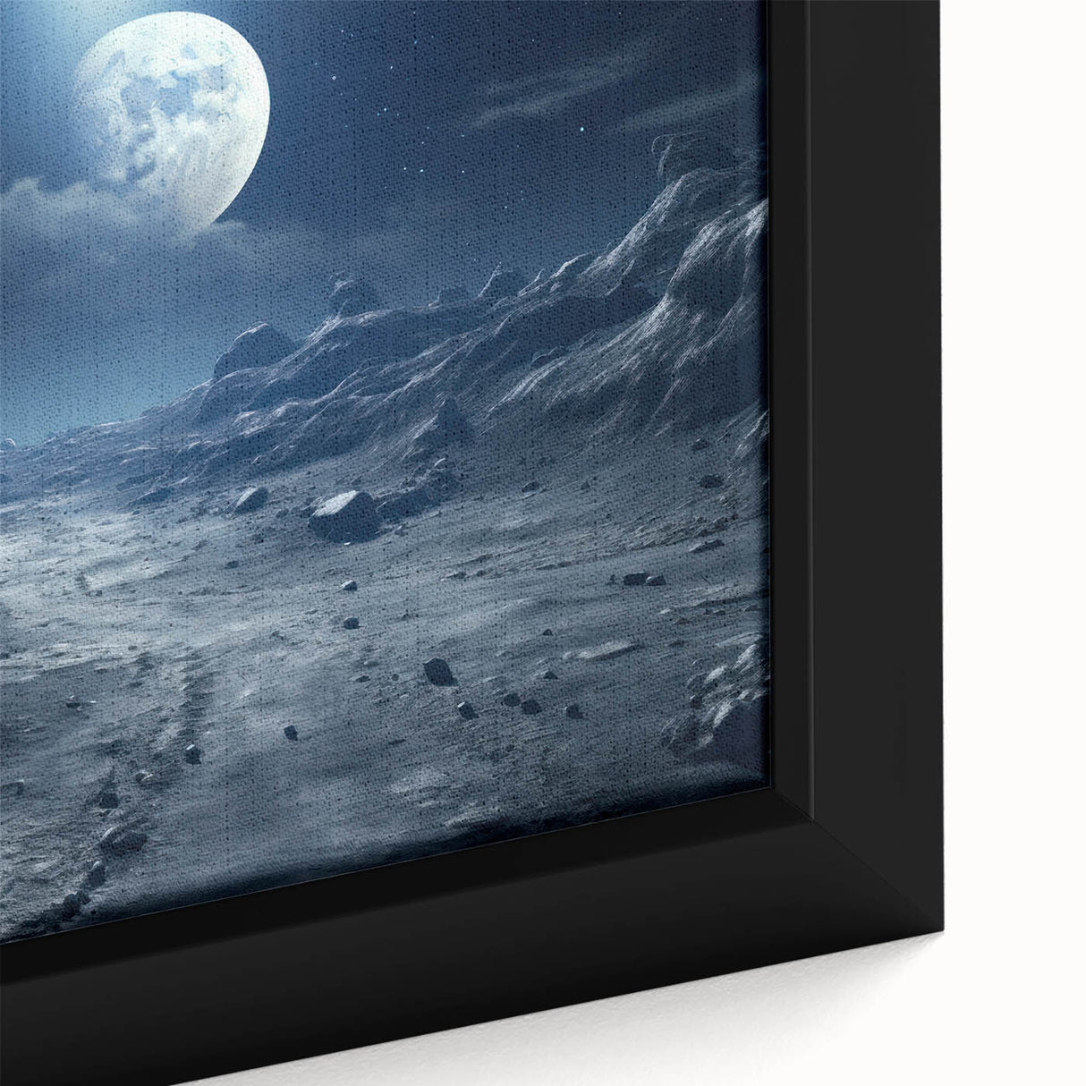 Moonlit Cosmic Landscape – Futuristic Space-Themed Wall Art Decor
