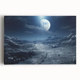 Moonlit Cosmic Landscape – Futuristic Space-Themed Wall Art Decor