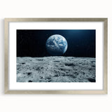 Earthrise Over Moon – Captivating Space-Themed Celestial Wall Art