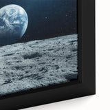 Earthrise Over Moon – Captivating Space-Themed Celestial Wall Art