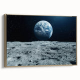 Earthrise Over Moon – Captivating Space-Themed Celestial Wall Art