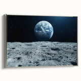 Earthrise Over Moon – Captivating Space-Themed Celestial Wall Art