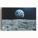 Earthrise Over Moon – Captivating Space-Themed Celestial Wall Art