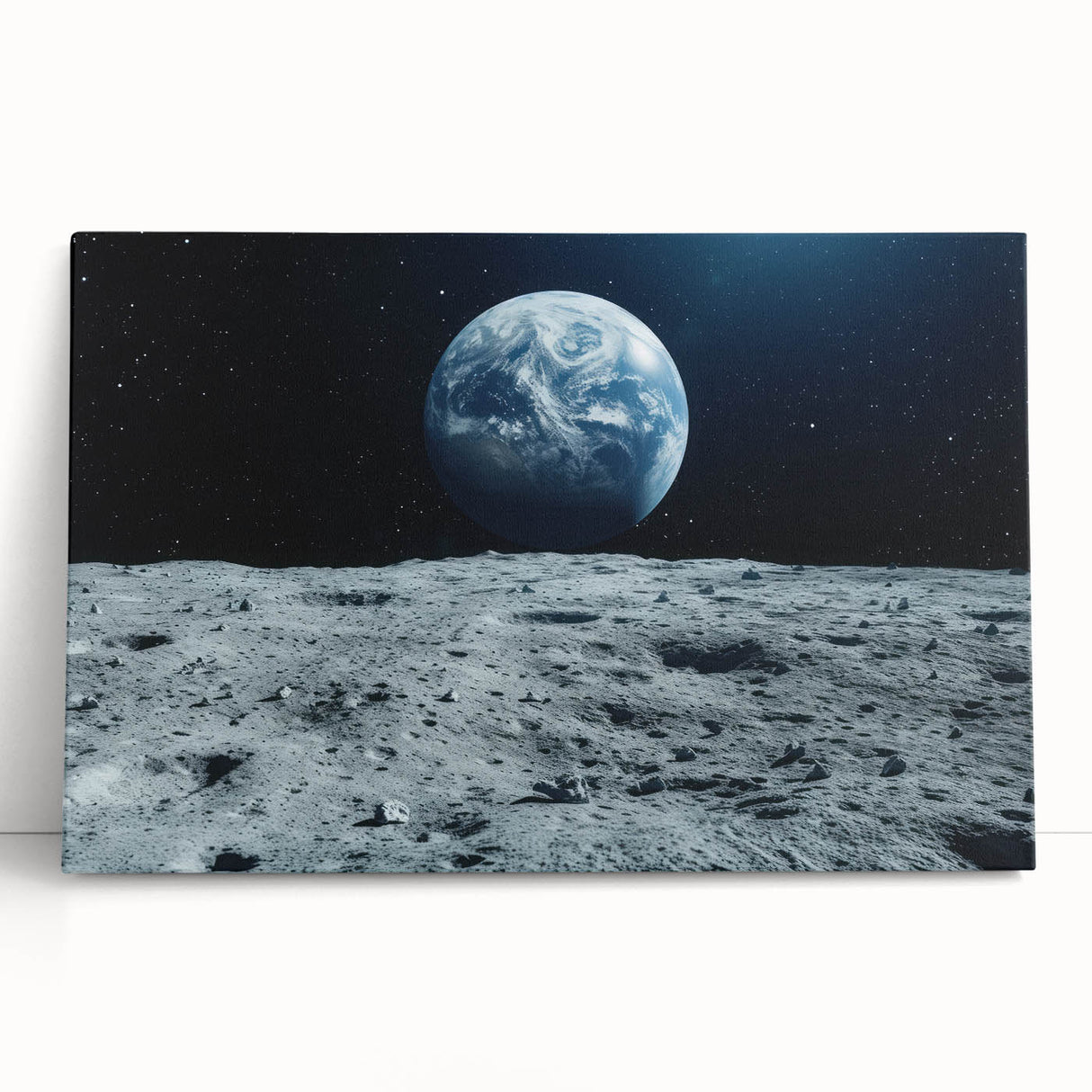 Earthrise Over Moon – Captivating Space-Themed Celestial Wall Art