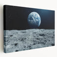 Earthrise Over Moon – Captivating Space-Themed Celestial Wall Art