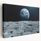Earthrise Over Moon – Captivating Space-Themed Celestial Wall Art