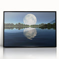 Moon Reflection Over Water – Serene Celestial Wall Art for Home Decor