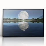 Moon Reflection Over Water – Serene Celestial Wall Art for Home Decor