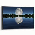 Moon Reflection Over Water – Serene Celestial Wall Art for Home Decor
