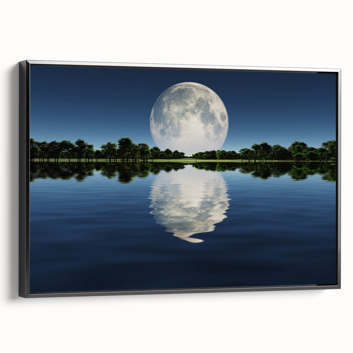 Moon Reflection Over Water – Serene Celestial Wall Art for Home Decor