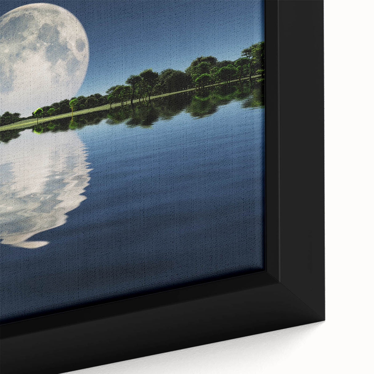 Moon Reflection Over Water – Serene Celestial Wall Art for Home Decor
