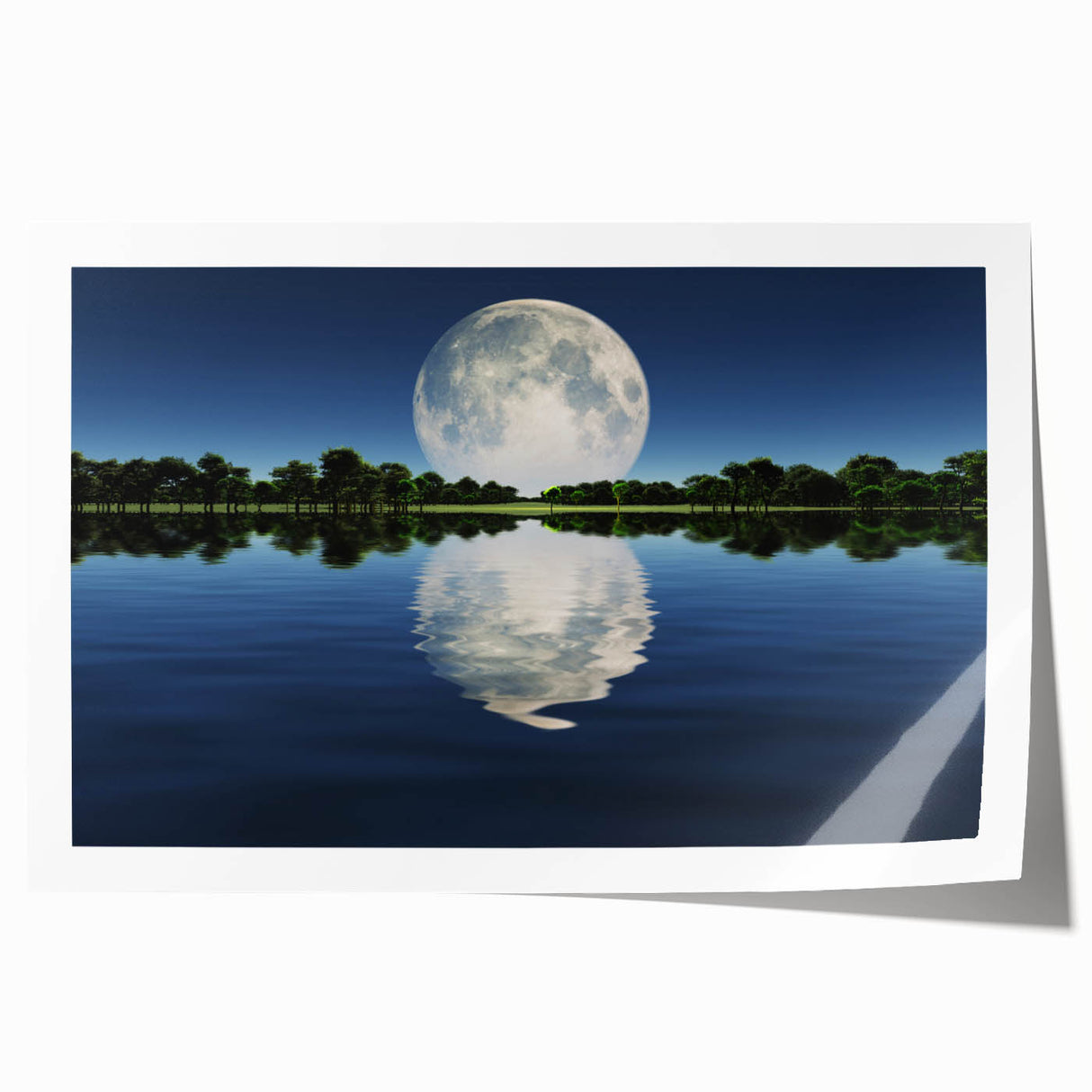Moon Reflection Over Water – Serene Celestial Wall Art for Home Decor
