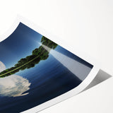 Moon Reflection Over Water – Serene Celestial Wall Art for Home Decor