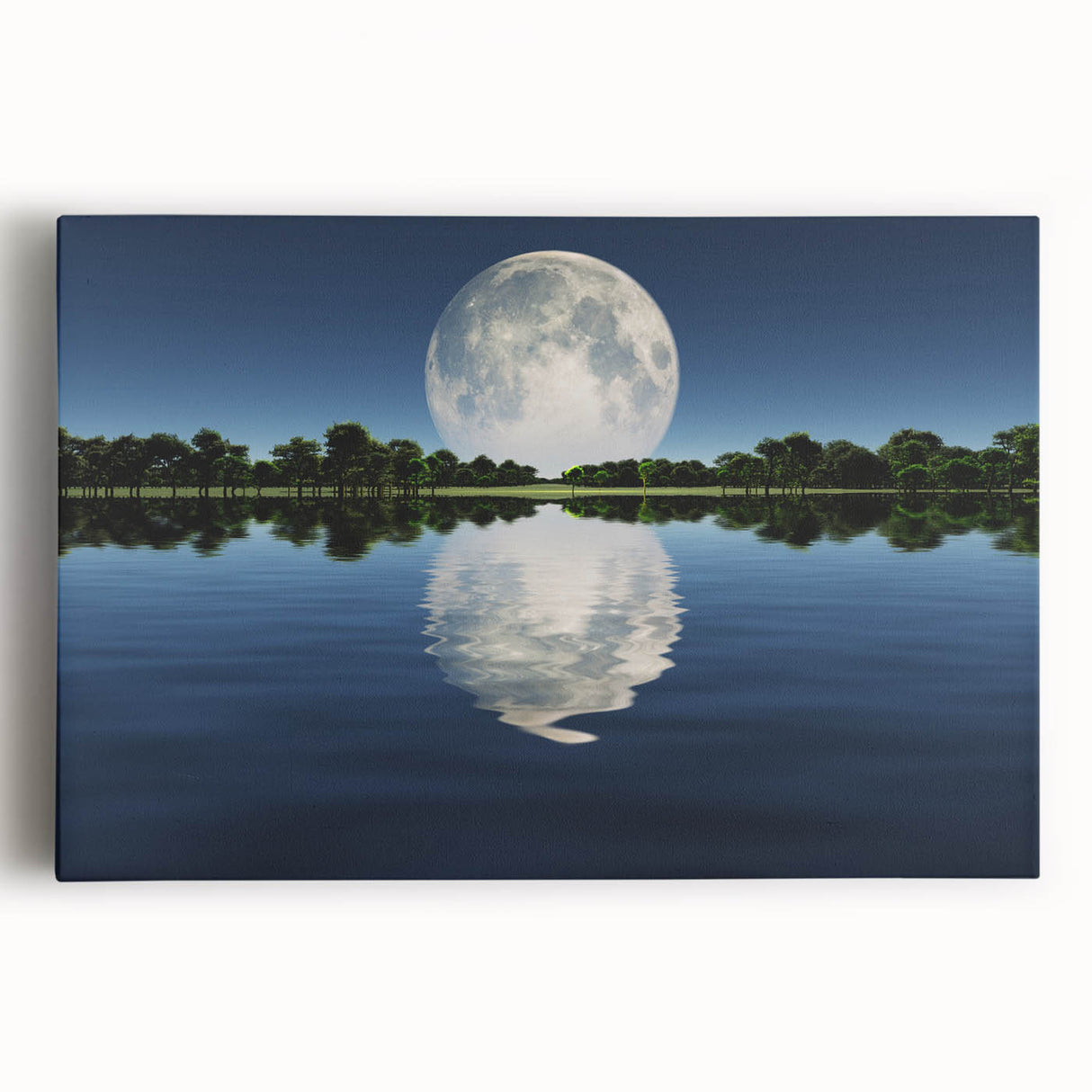Moon Reflection Over Water – Serene Celestial Wall Art for Home Decor