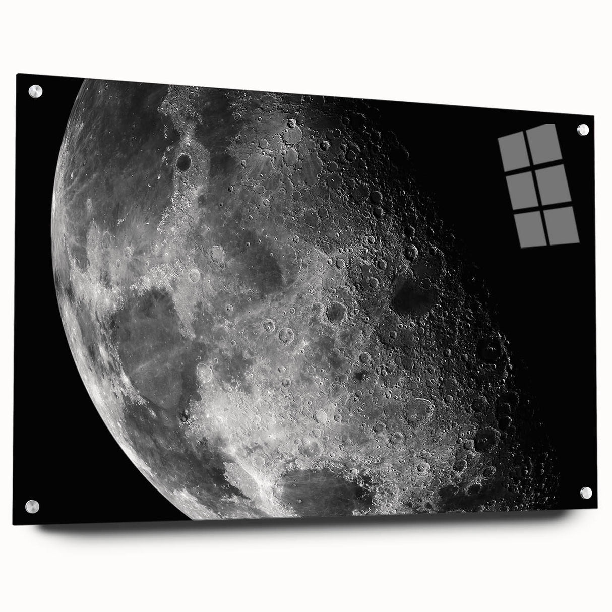 Moon Surface Close-Up – Detailed Lunar Celestial Wall Art for Home