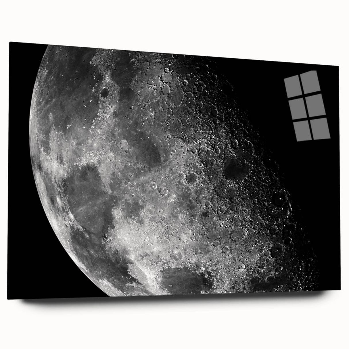Moon Surface Close-Up – Detailed Lunar Celestial Wall Art for Home