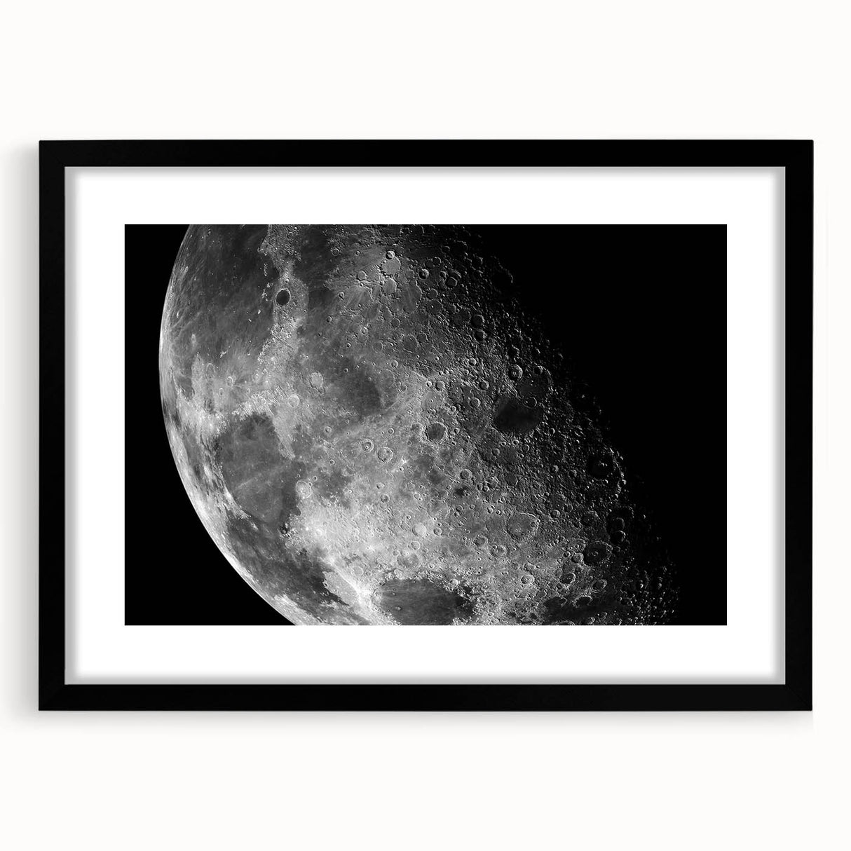 Moon Surface Close-Up – Detailed Lunar Celestial Wall Art for Home