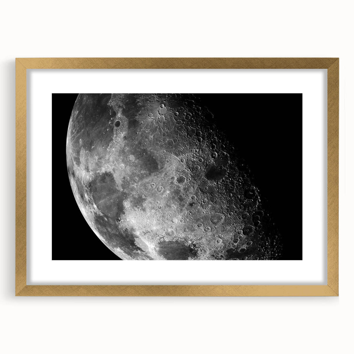 Moon Surface Close-Up – Detailed Lunar Celestial Wall Art for Home