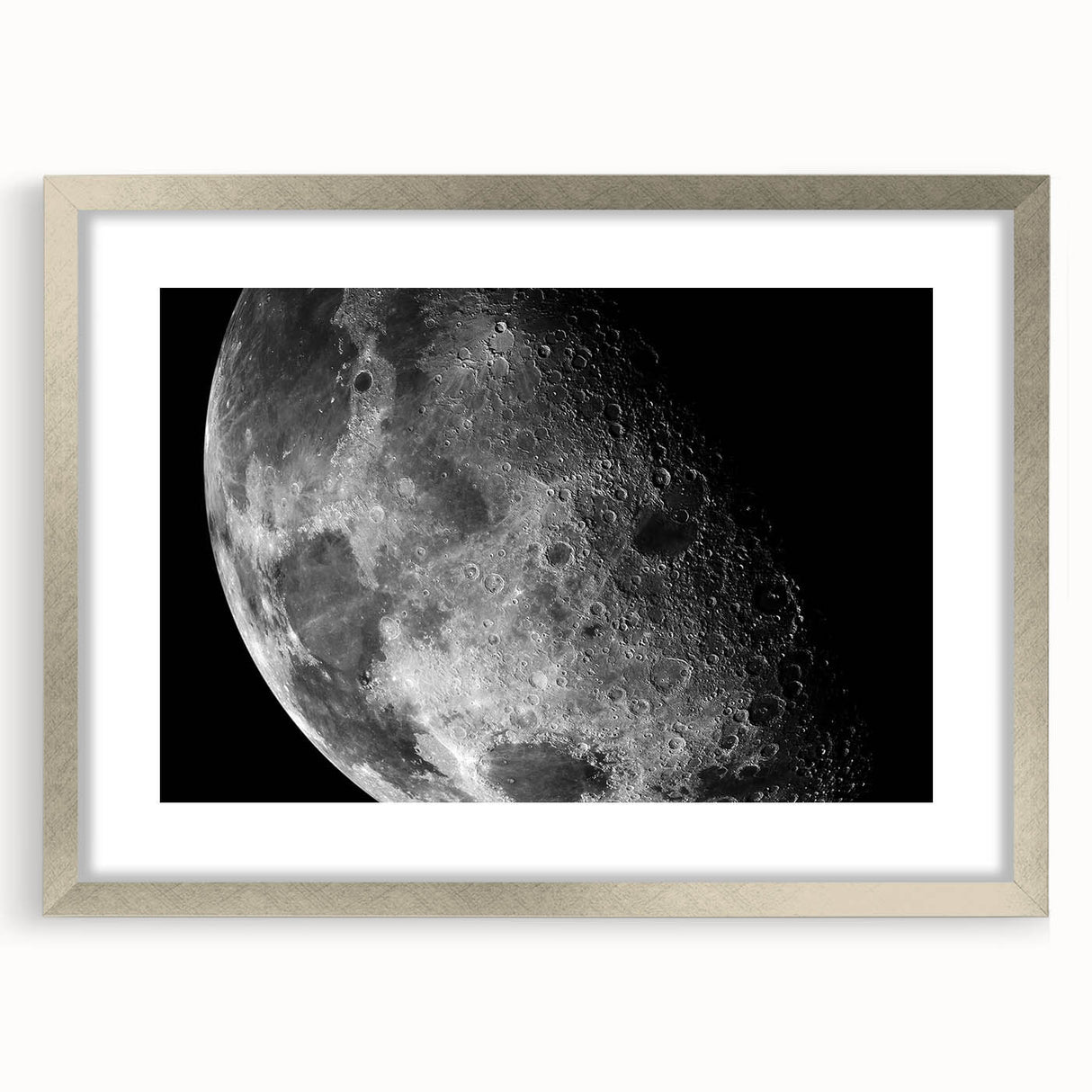 Moon Surface Close-Up – Detailed Lunar Celestial Wall Art for Home
