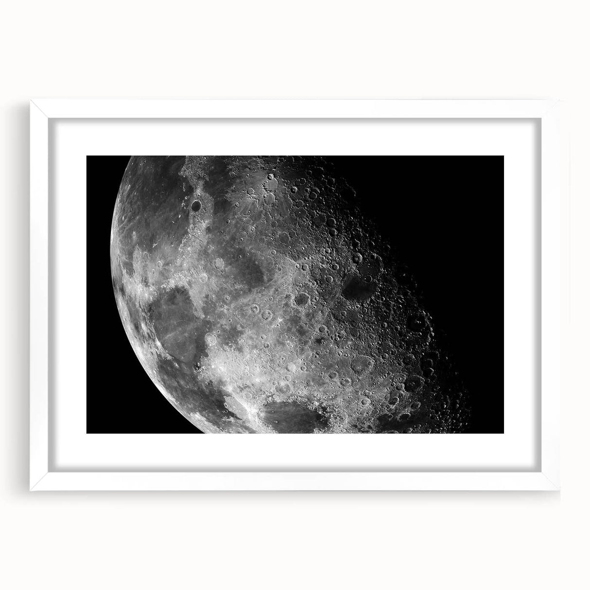 Moon Surface Close-Up – Detailed Lunar Celestial Wall Art for Home