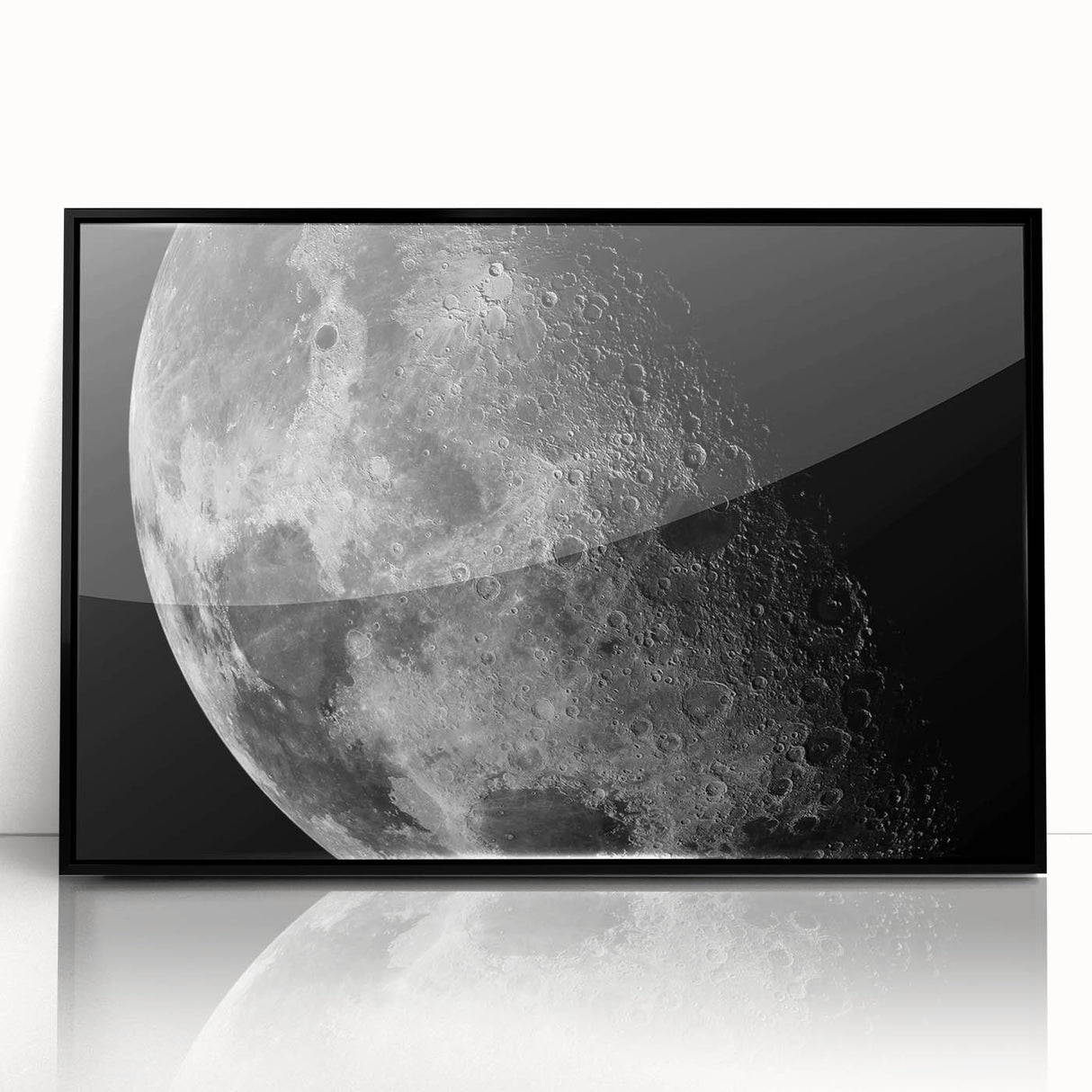 Moon Surface Close-Up – Detailed Lunar Celestial Wall Art for Home