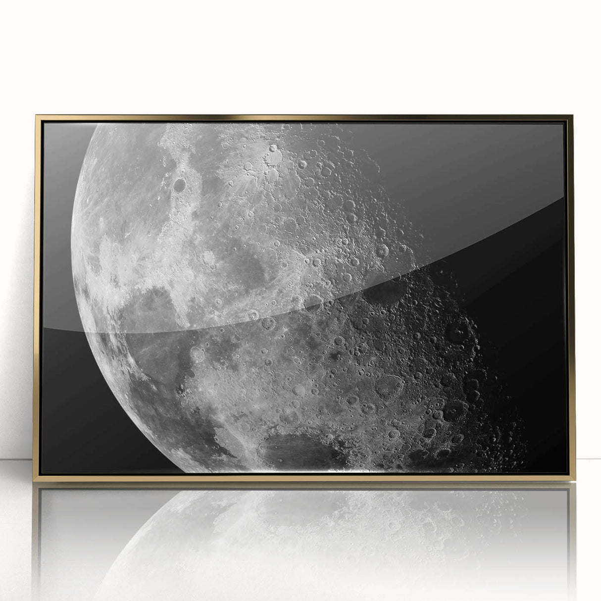 Moon Surface Close-Up – Detailed Lunar Celestial Wall Art for Home
