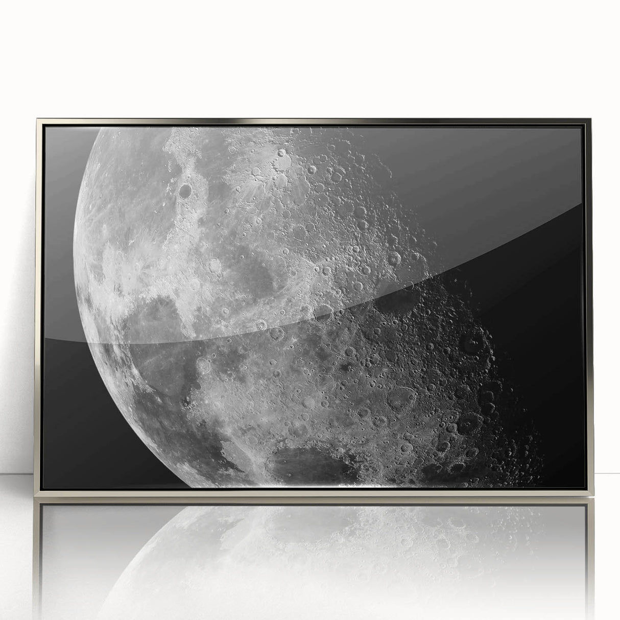 Moon Surface Close-Up – Detailed Lunar Celestial Wall Art for Home