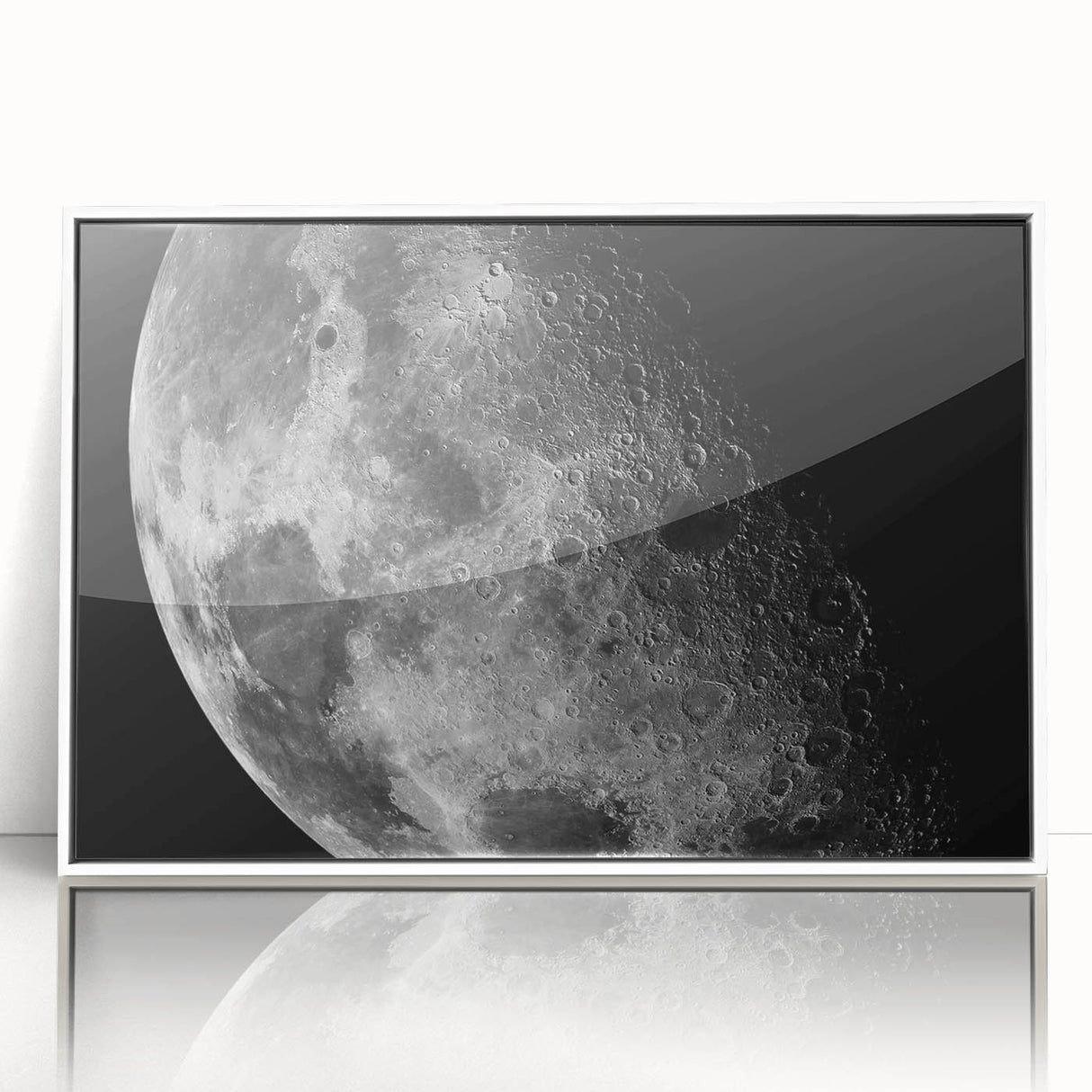 Moon Surface Close-Up – Detailed Lunar Celestial Wall Art for Home