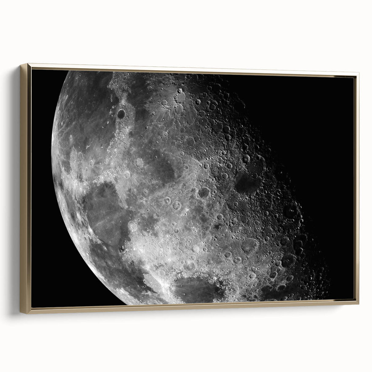 Moon Surface Close-Up – Detailed Lunar Celestial Wall Art for Home