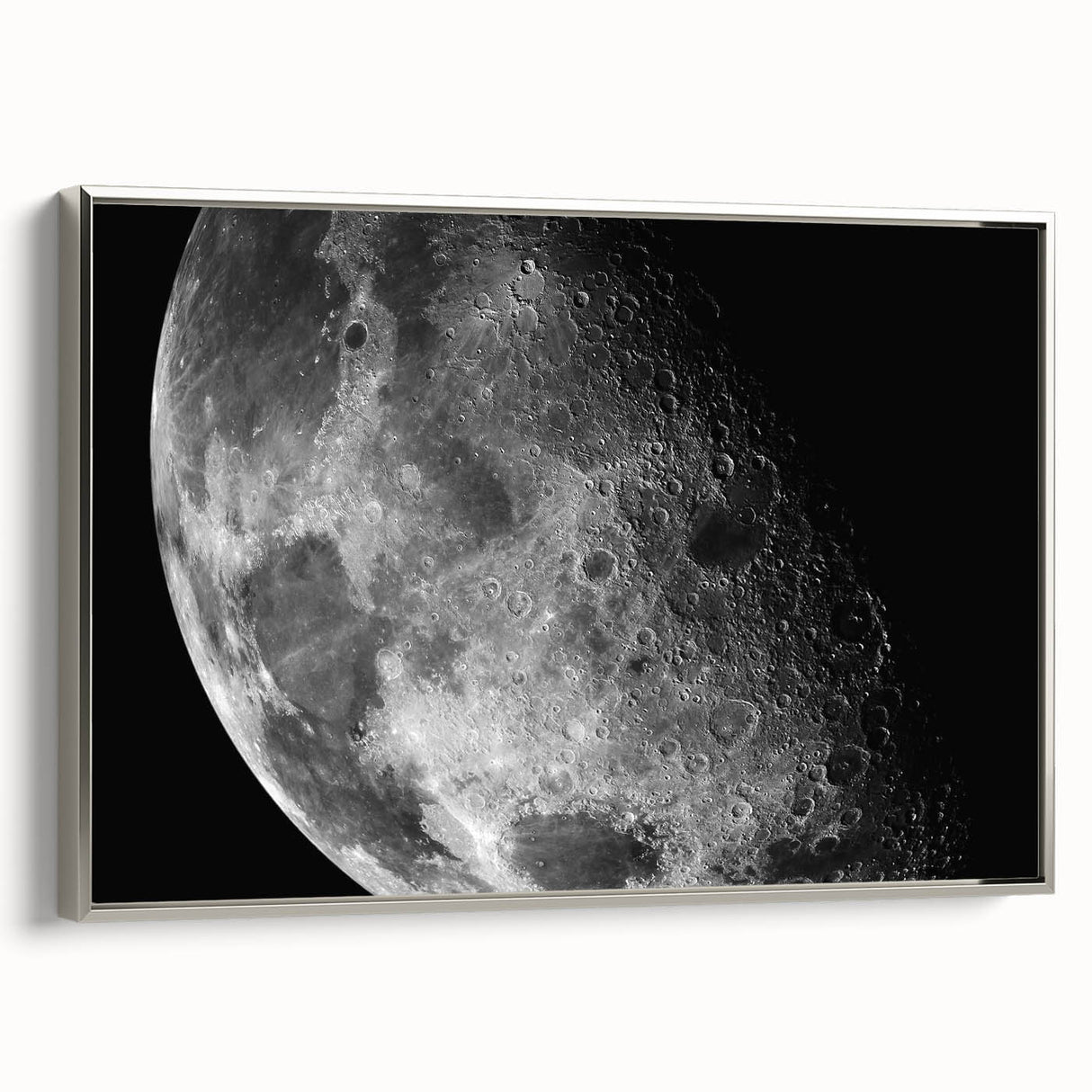 Moon Surface Close-Up – Detailed Lunar Celestial Wall Art for Home
