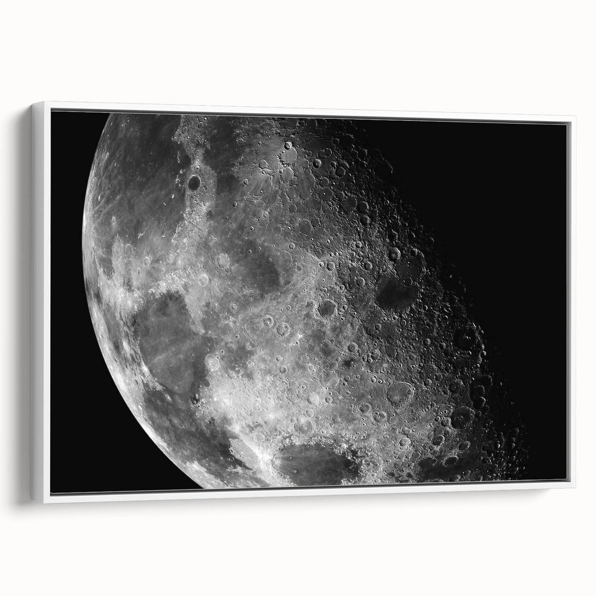 Moon Surface Close-Up – Detailed Lunar Celestial Wall Art for Home