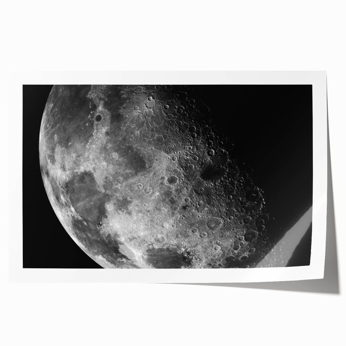 Moon Surface Close-Up – Detailed Lunar Celestial Wall Art for Home