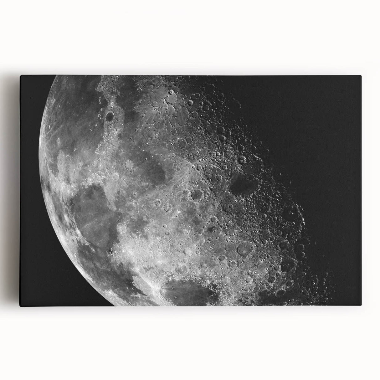 Moon Surface Close-Up – Detailed Lunar Celestial Wall Art for Home