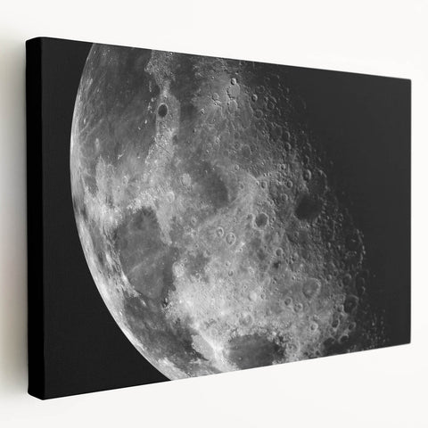 Moon Surface Close-Up – Detailed Lunar Celestial Wall Art for Home