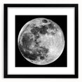Full Moon in High Detail – Stunning Black and White Celestial Wall Art