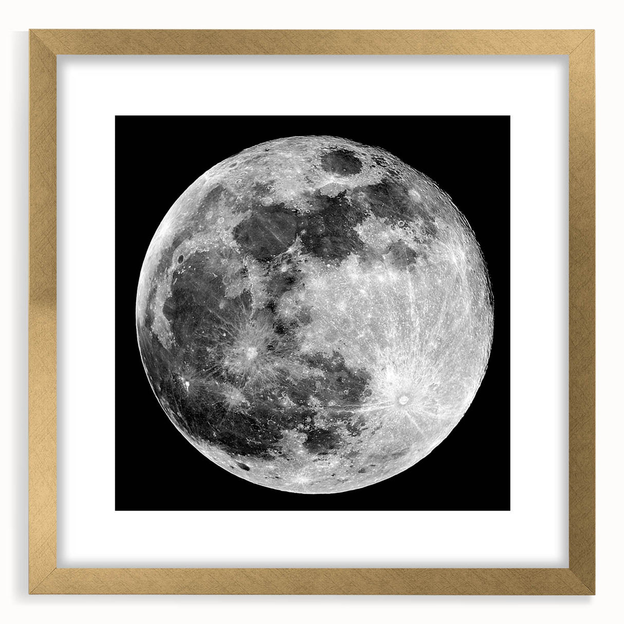 Full Moon in High Detail – Stunning Black and White Celestial Wall Art