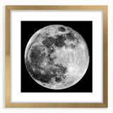 Full Moon in High Detail – Stunning Black and White Celestial Wall Art