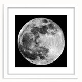 Full Moon in High Detail – Stunning Black and White Celestial Wall Art