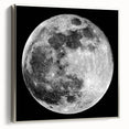 Full Moon in High Detail – Stunning Black and White Celestial Wall Art