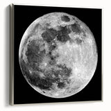 Full Moon in High Detail – Stunning Black and White Celestial Wall Art