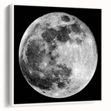 Full Moon in High Detail – Stunning Black and White Celestial Wall Art