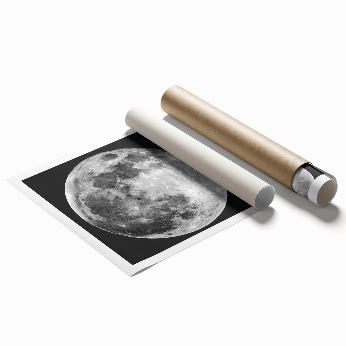 Full Moon in High Detail – Stunning Black and White Celestial Wall Art