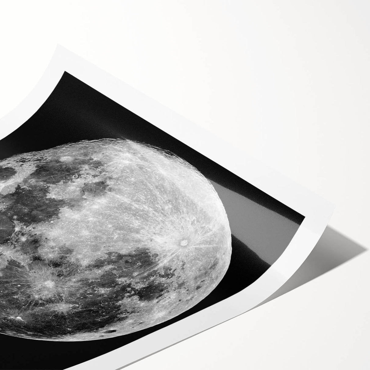 Full Moon in High Detail – Stunning Black and White Celestial Wall Art