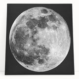 Full Moon in High Detail – Stunning Black and White Celestial Wall Art