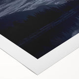 Moonlit Mountain Lake – Tranquil Celestial Wall Art for Home Decor